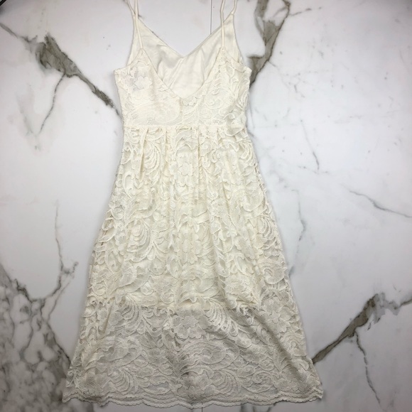 NWT H&M Ivory White Lace Spaghetti Strap Dress - Picture 6 of 7